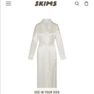 Skims Jacquard Long Robe NWT